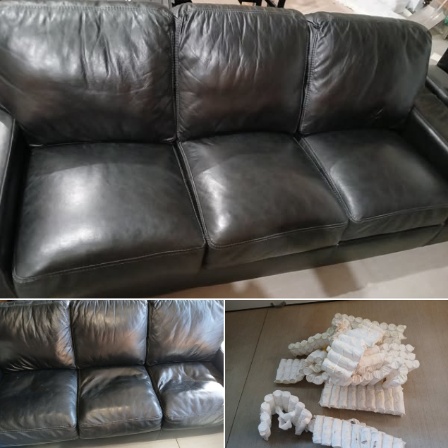 Leather sofa seat cushion repair