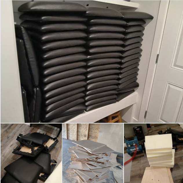 Large quantity of cushions made