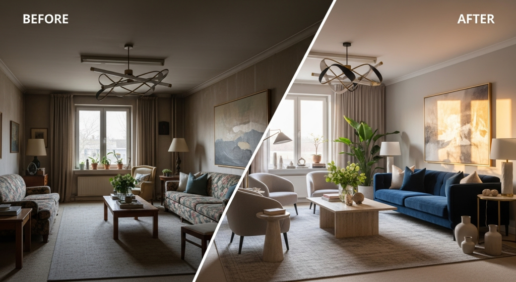 Өрөөгөө өөрчлөх AI: AInterior.mn