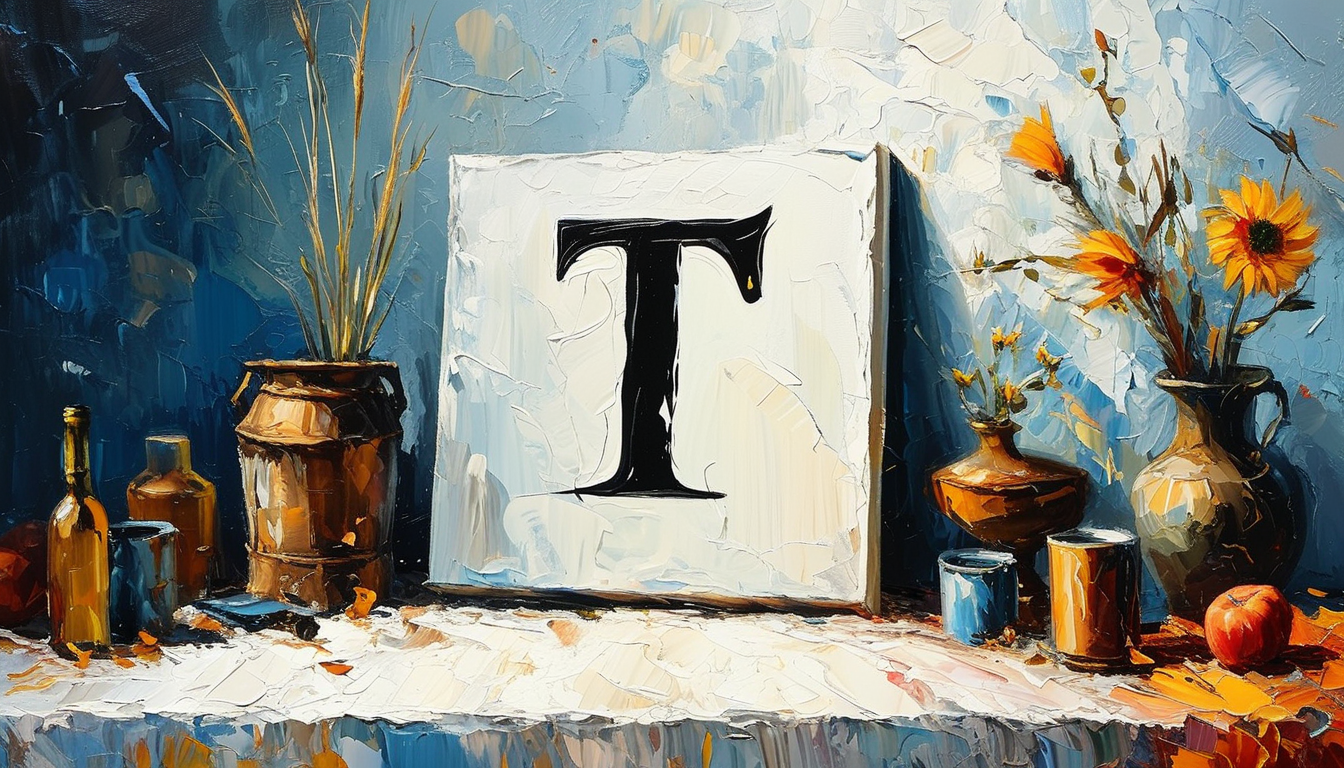 Typography T letter